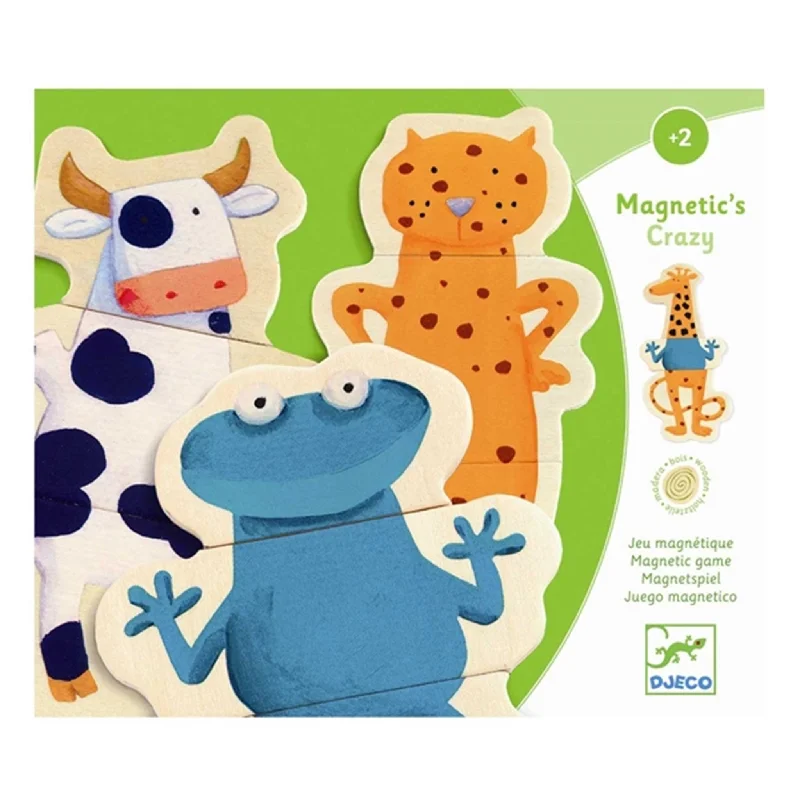 Magnetic Board Games for Family Game Nights with Strategy - Based PlayDjeco Wooden Magnetic Crazy