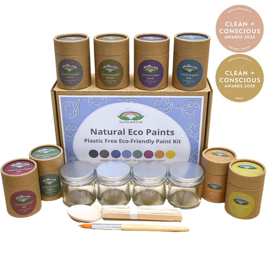 Hand - Made Wooden Educational Toys with a Space - Exploration SimulationEco Art And Craft Natural Eco Paint Kit - 8 paint colours