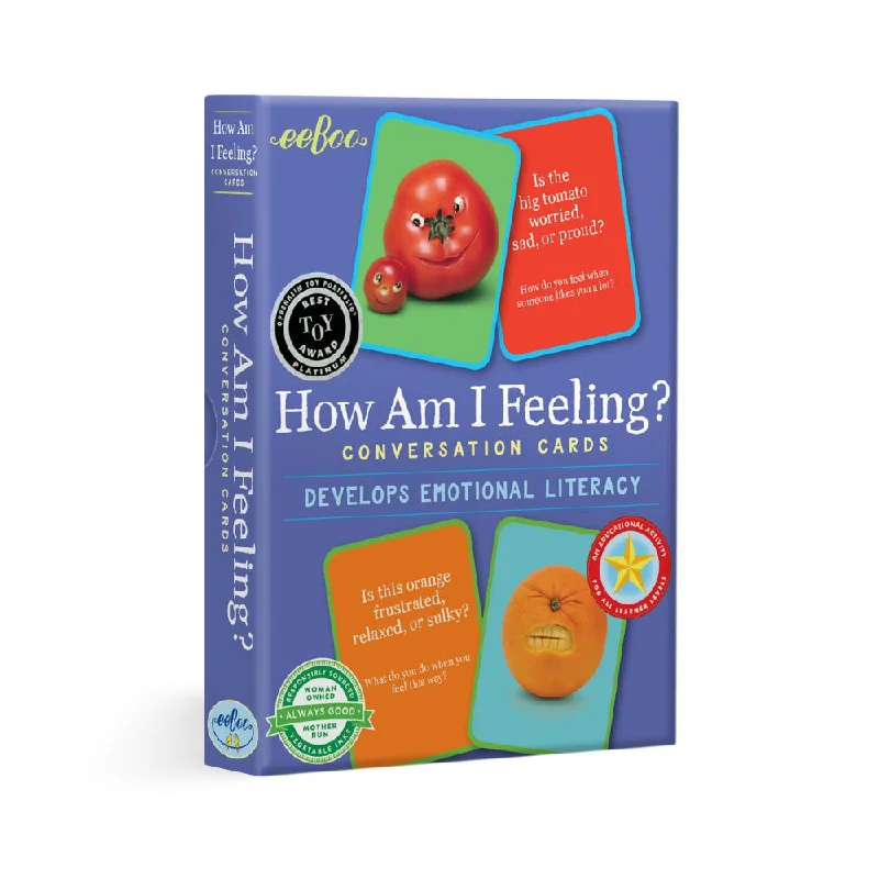 Sustainable Wooden Educational Toys with a Storytelling and Role - Playing SeteeBoo How Am I Feeling? Conversation Cards