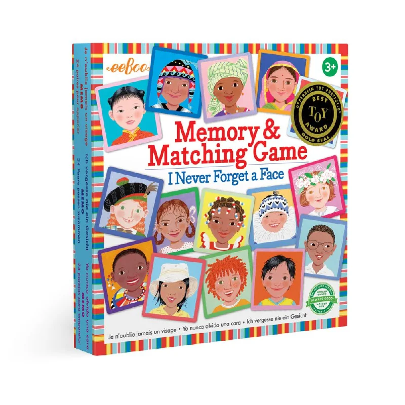 Solid Wood Educational Toys with a Math - Problem - Solving ChallengeeeBoo I Never Forget A Face - Memory & Matching Game