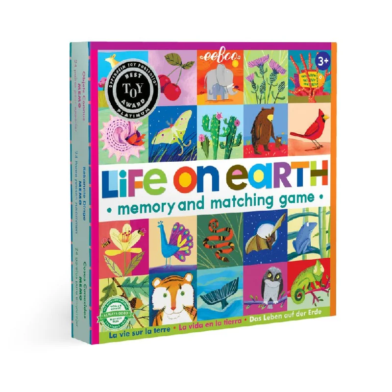 Hand - Sanded Wooden Educational Toys for Safe Exploration by PreschoolerseeBoo Life On Earth - A Memory & Matching Game