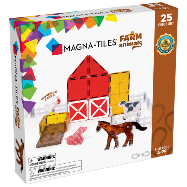 High - Quality Neodymium Magnetic Toys for Adults in Geometric ShapesFarm Animals 25-Piece Set | Magna-Tiles