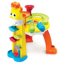 Sustainable Solid Wood Educational Toys with a Language - Learning Activity BookGIRAFFE'S MUSICAL FUN STATION Toy