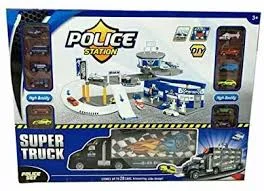 Solid Wood Educational Toys with a Science Experiment Theme for Young LearnersGRAND POLICE STATION WITH SUPER TRUCK