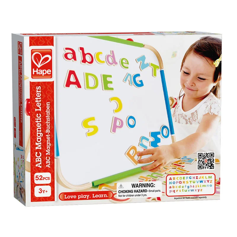 Solid Wood Educational Toys with a Coding and Logic - Building GameHape ABC Magnetic Letters