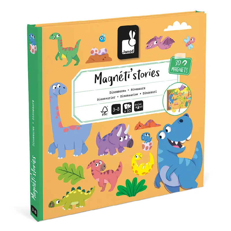 Magnetic Sensory Toys for Special Needs Children with Textured MagnetsJANOD - DINOSAURS MAGNETIC STORY