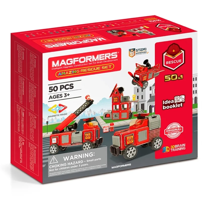 Magnetic Building Sets for Boys with Military - Inspired StructuresMagformers Amazing Rescue Set