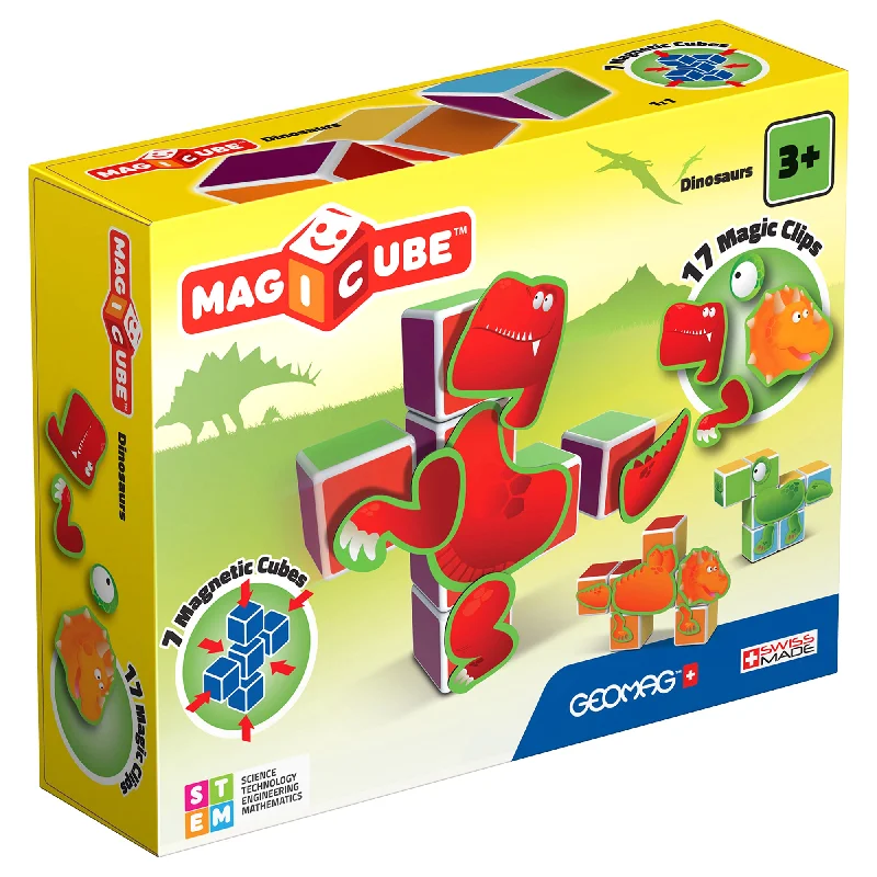 STEM - Focused Magnetic Toys for 8 - 12 - Year - Olds with Circuit - Building KitsMagicube - Dinosaurs