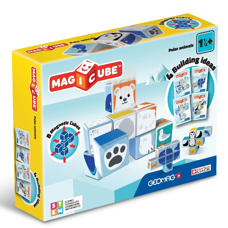 Magnetic Puzzle Toys for 6 - 9 - Year - Olds with Historical and Geographical ThemesMagicube - Polar Animals