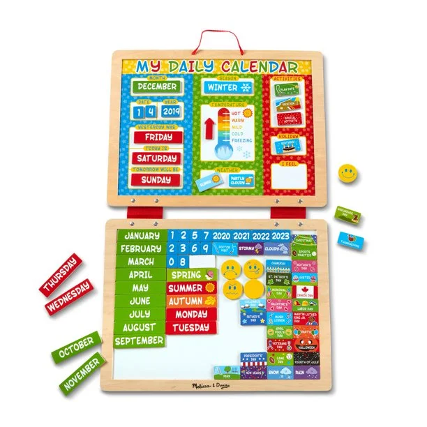 Natural Wood Educational Toys with a Magnetic Puzzle Design for Brain TrainingMelissa & Doug - Magnetic Calendar: Daily