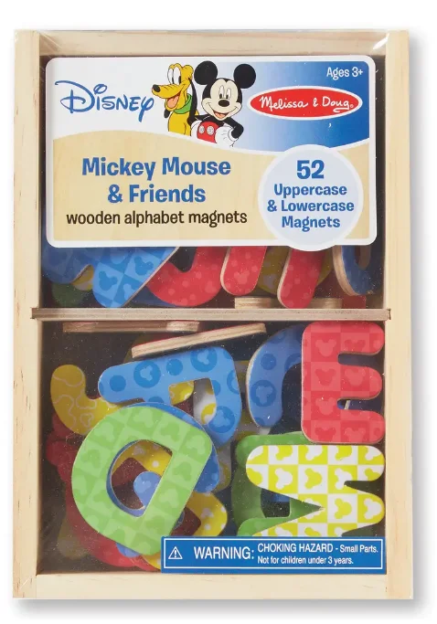 High - Grade Solid Wood Educational Toys for Improving Hand - Eye CoordinationMelissa & Doug - Mickey Mouse wooden alphabet magnets