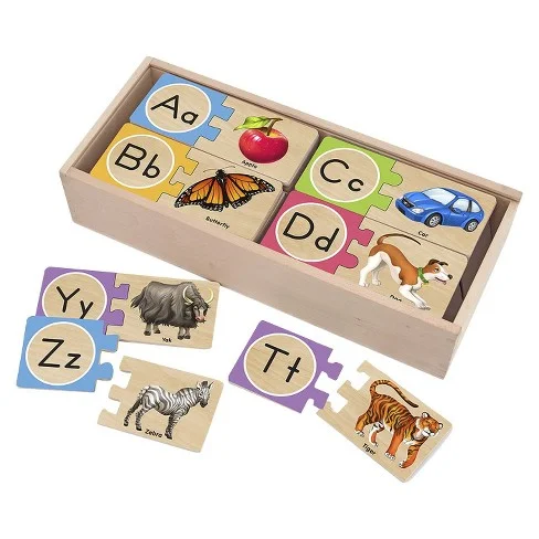 High - Quality Solid Wood Educational Toys for Developing Fine Motor Skills in KidsMelissa & Doug - Self-Correcting A-Z Letter Puzzles