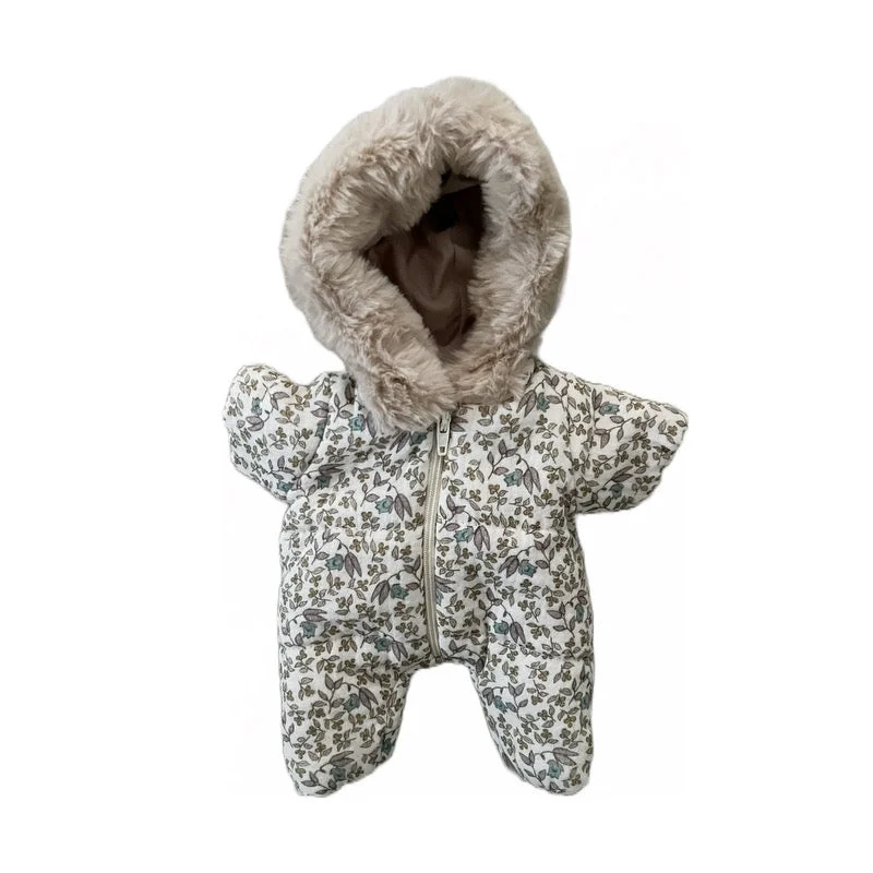 Dolls with a Braille - Embossed Nameplate and Sensory - Friendly AccessoriesMinikane Small Soft Doll Sized Floral Snow Suit