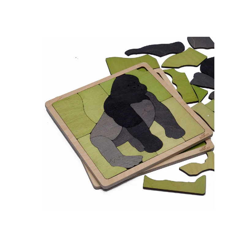 Natural Wood Early Learning Educational Toys for Toddlers' Cognitive DevelopmentMountain Gorilla