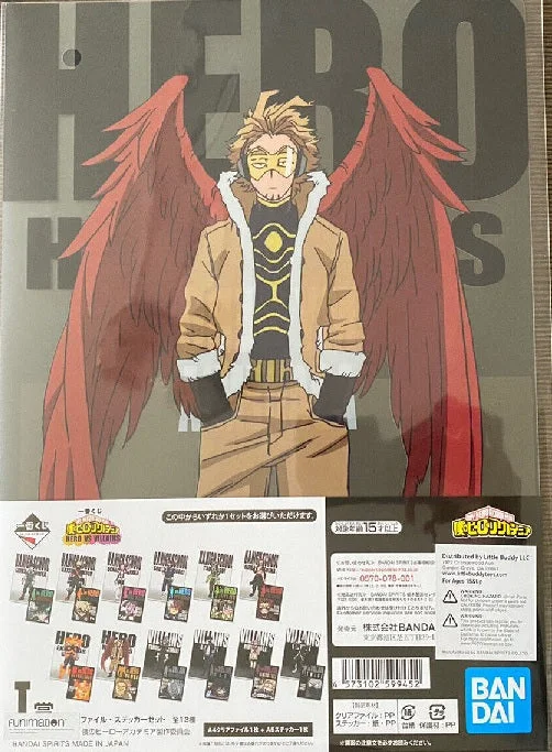 Video Games Toy Trading Card Collections from the Popular Pokémon TCGMy Hero Academia Hero Vs. Villains: Clear File Folder & Stickers Hawks (Keigo Takami) - Bandai Ichiban Kuji Prize I