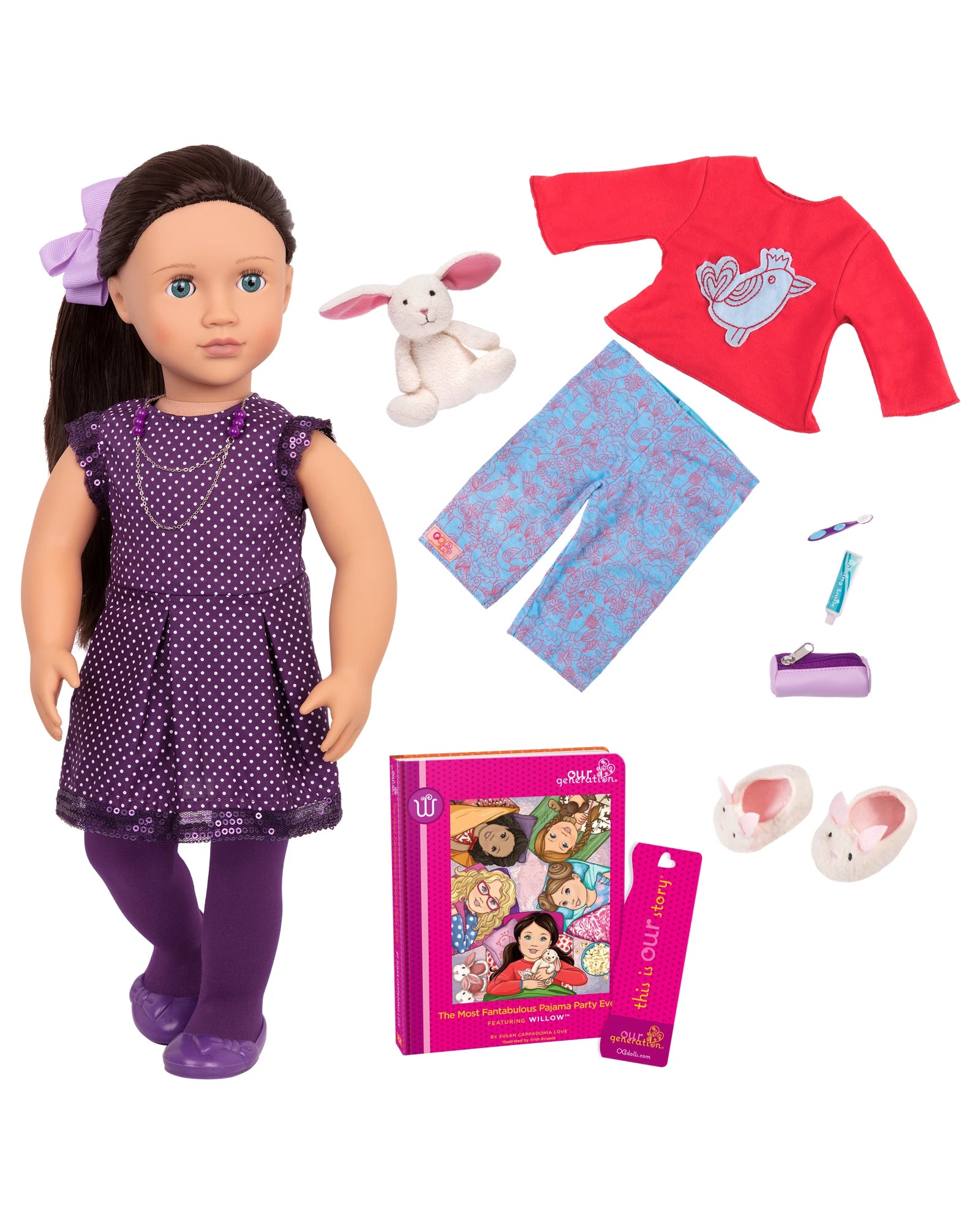 Interactive Talking Dolls with Educational Accessories like Storybooks and FlashcardsOur Generation Deluxe Doll Willow