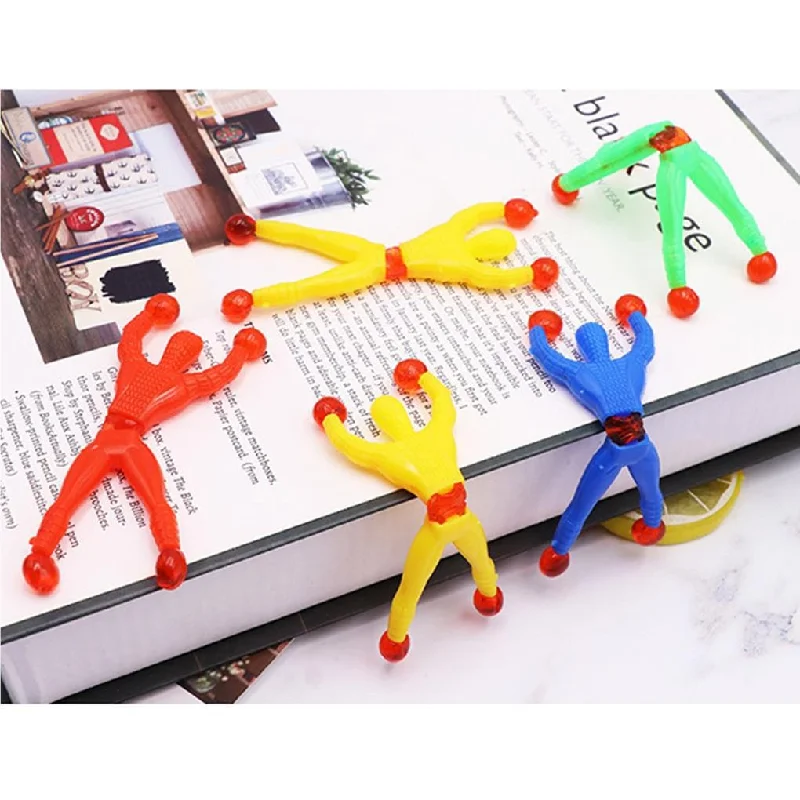 High - Grade Solid Wood Educational Toys for Improving Hand - Eye CoordinationPack Of 4 - Wall Climber Sticker Spider-Man Super Sticky Wall Climbing Toy