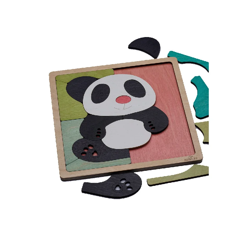 High - Quality Solid Wood Educational Toys for Developing Fine Motor Skills in KidsPink Nosed Panda