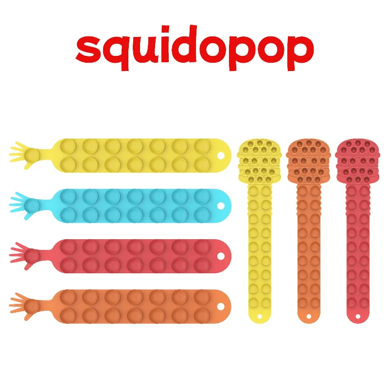 Solid Wood Educational Toys with a Coding and Logic - Building GameSquidopop Stress Relief Toys Sensory Silicone Sheet.