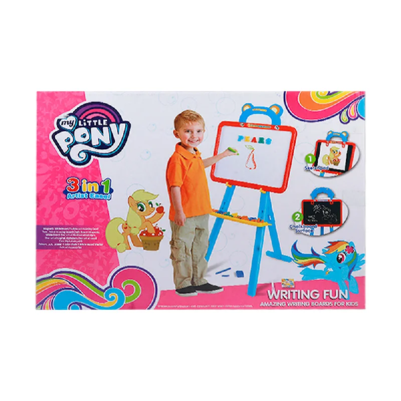 Solid Wood Educational Toys with a Coding and Logic - Building GameWB-3 PONY LEARNING EASEL 3IN1 A.I