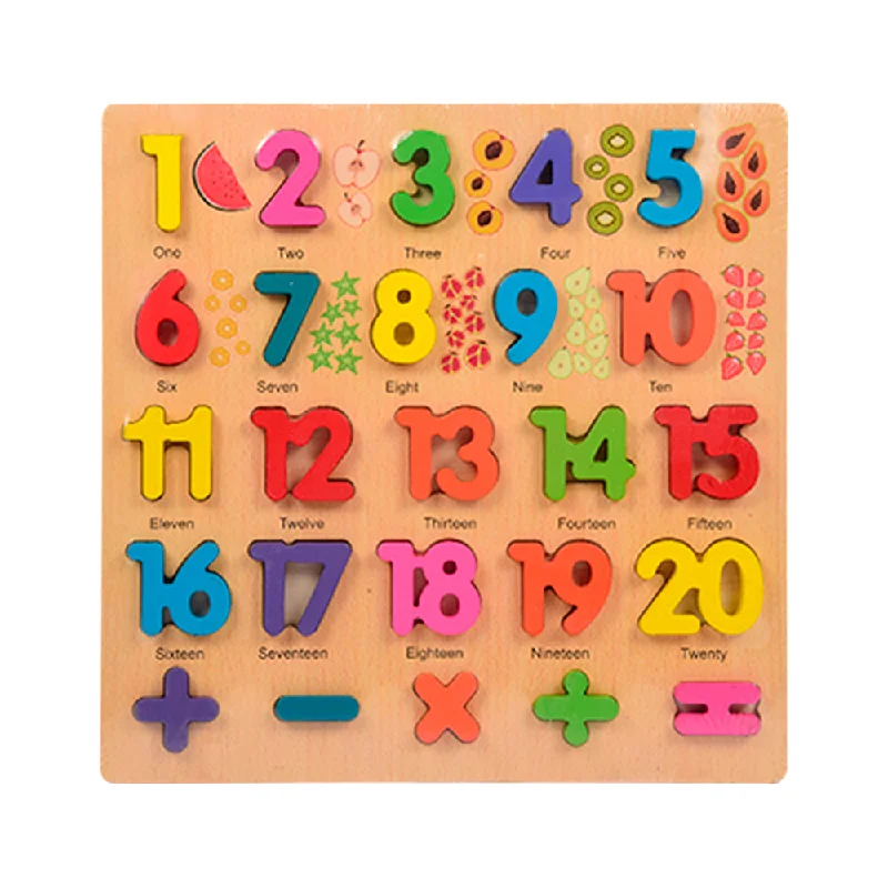 Eco - Friendly Wooden Educational Toys with a Gardening and Plant - Growing KitWOODEN BOARD 123 BIG Z.B