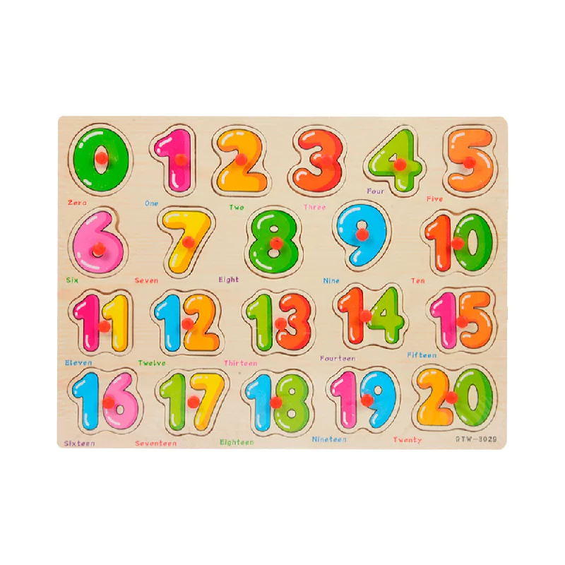 Solid Wood Educational Toys with a Math - Problem - Solving ChallengeWOODEN PUZZLE BOARD 1 TO 20