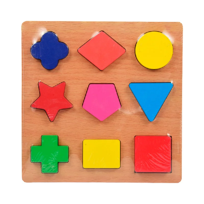 Hand - Painted Wooden Educational Toys in a Historical and Cultural ThemeWOODEN PUZZLE BOARD SHAPES Z.B