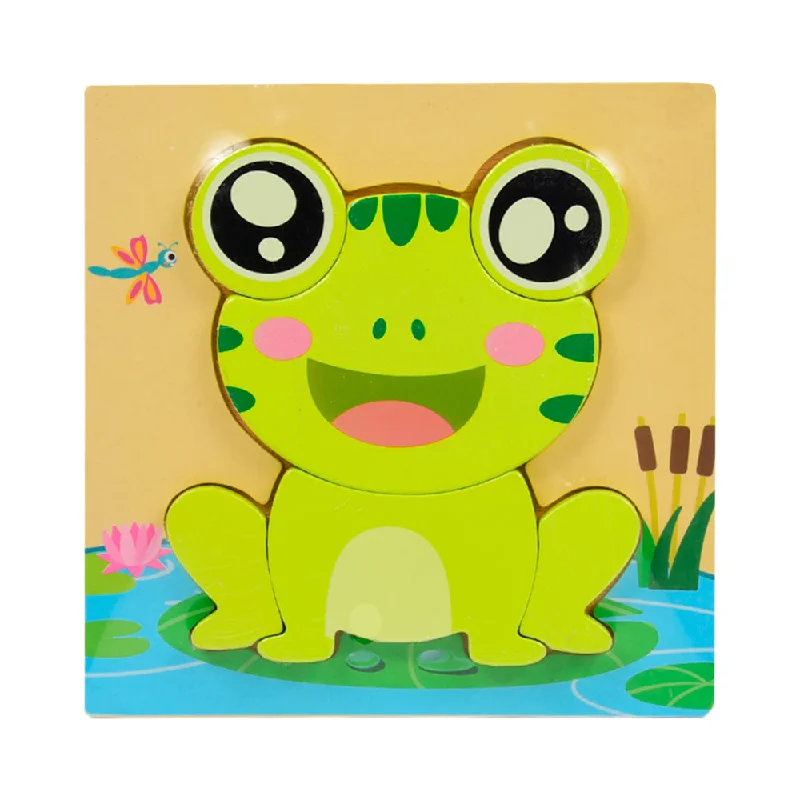 Hand - Painted Wooden Educational Toys in a Historical and Cultural ThemeWOODEN PUZZLE FROG