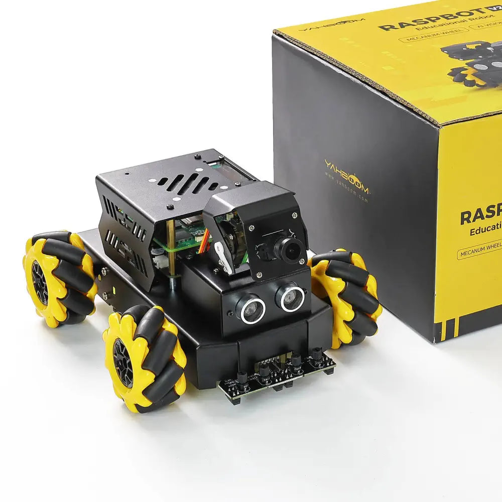 Yahboom AI Vision Robot Raspberry Pi 5 Car with 2DOF HD Camera Support Python Progamming Open Source DIY Robot Kit for 16+ Teens(Without RPi Board)