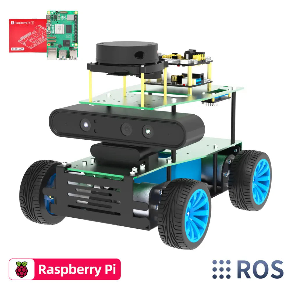 Yahboom ROSMASTER X1 AI Robot RaspberryPi 5 Python Programmable Visual Recognition Mapping Navigation Radar Tracking(Basic Ver With RPi 5 Board)