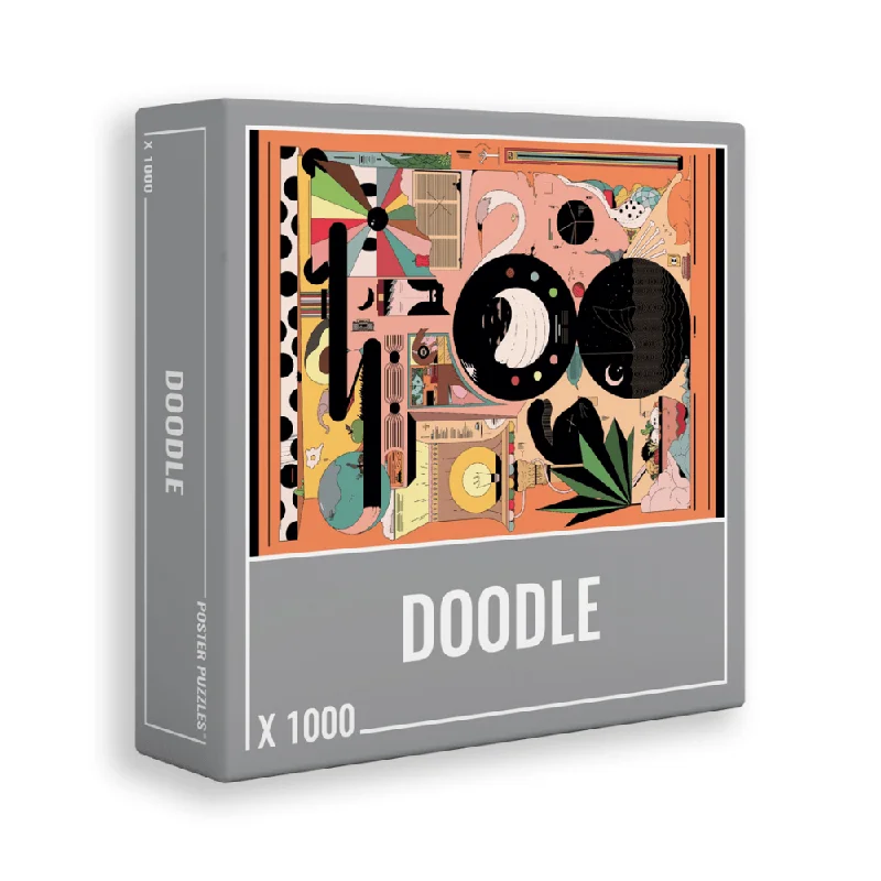 Laser - Cut Wooden Puzzles with Abstract Art Patterns for Art - Loving TeensDoodle (1000 Pieces)