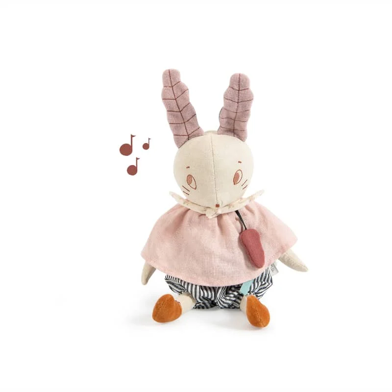 Giant Plush Teddy Bears with Soft Fur for Bedroom DecorationLune the Rabbit - Musical Toy - Moulin Roty