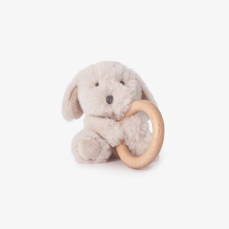 Scented Plush Owls with a Soothing Aroma for RelaxationPuppy Plush Wooden Ring Rattle