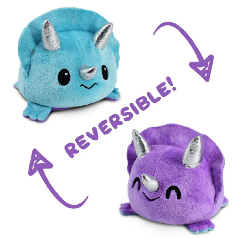 Hand - Carved Wooden Puzzles of Mythical Creatures for Fantasy FansReversible Triceratops Plush: Purple & Blue