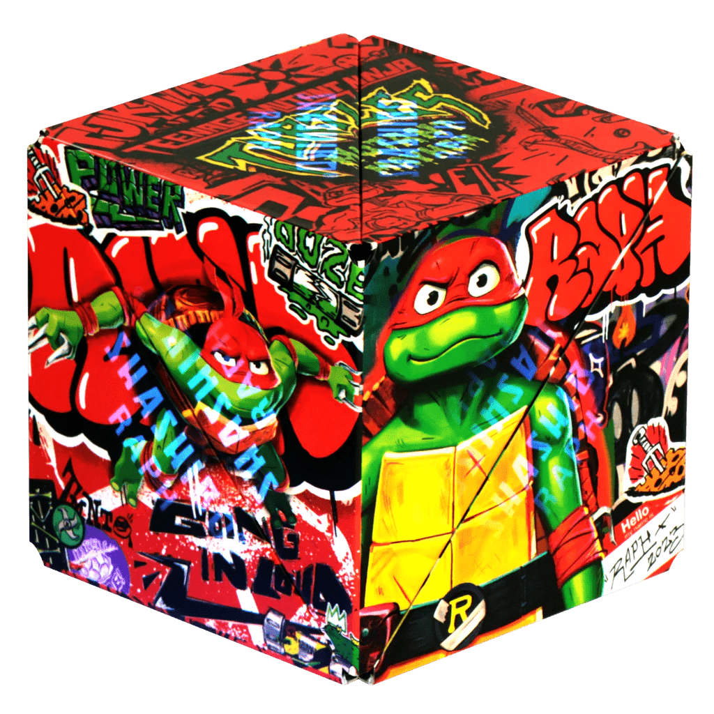 Interlocking Wooden Puzzles with Geometric Shapes for Developing Fine Motor Skills in PreschoolersShashibo Shape Shifting Box - TMNT: Raphael (Series 2)