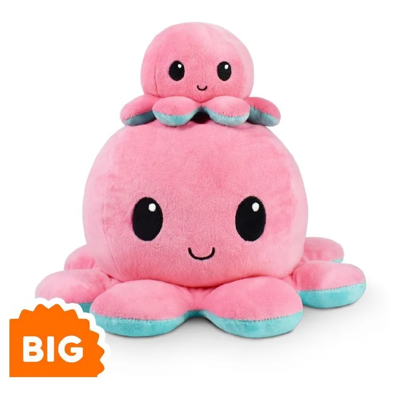 Puzzle - and - Storage Wooden Puzzles with a Farmyard Theme for Kids' RoomsBIG Reversible Octopus Plush: Pink & Aqua