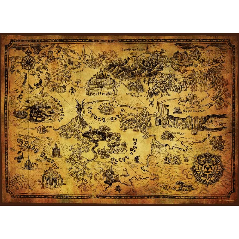 Puzzle - Mat Included Wooden Puzzles with a Botanical Garden Theme for Comfortable AssemblyThe Legend of Zelda: Hyrule Map (1000 Pieces)